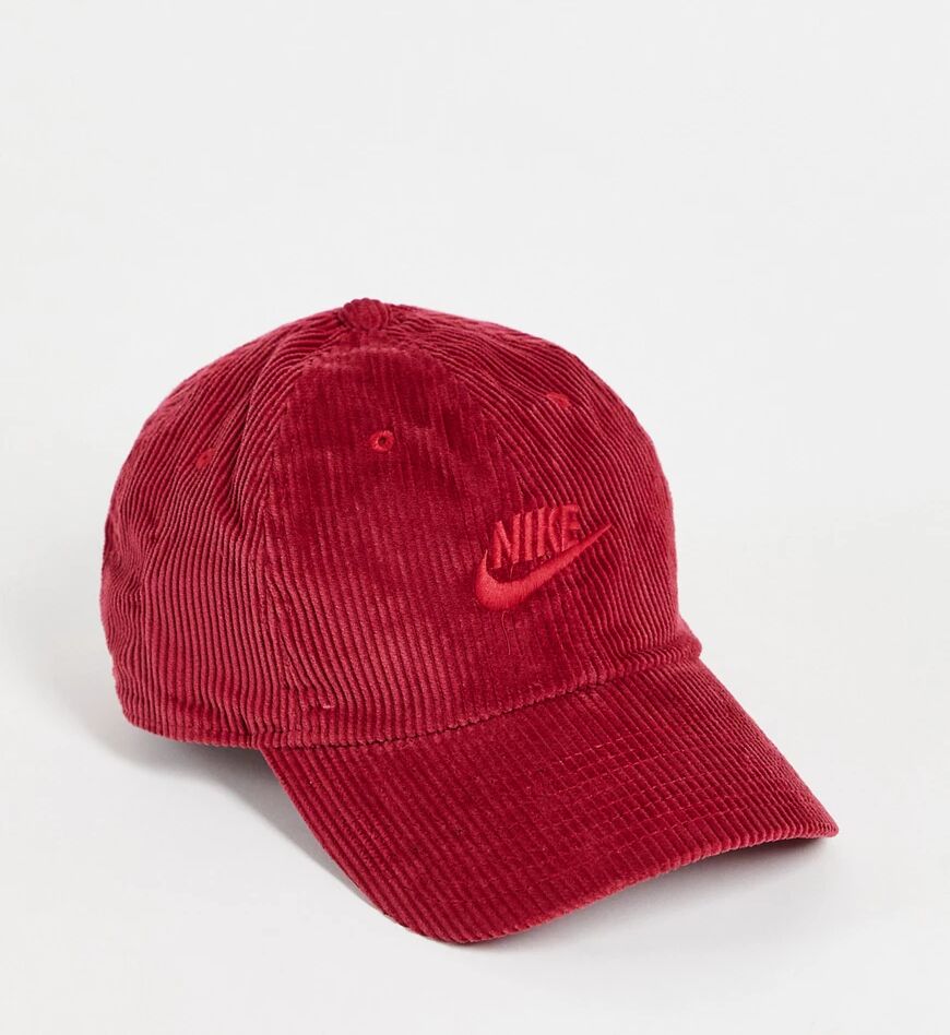 Nike H86 Futura cap in pomegranate corduroy-Red  Red