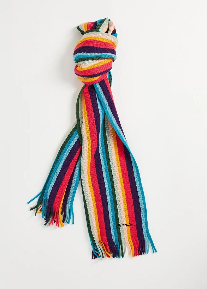 Paul Smith artist stripe scarf in multi  Multi