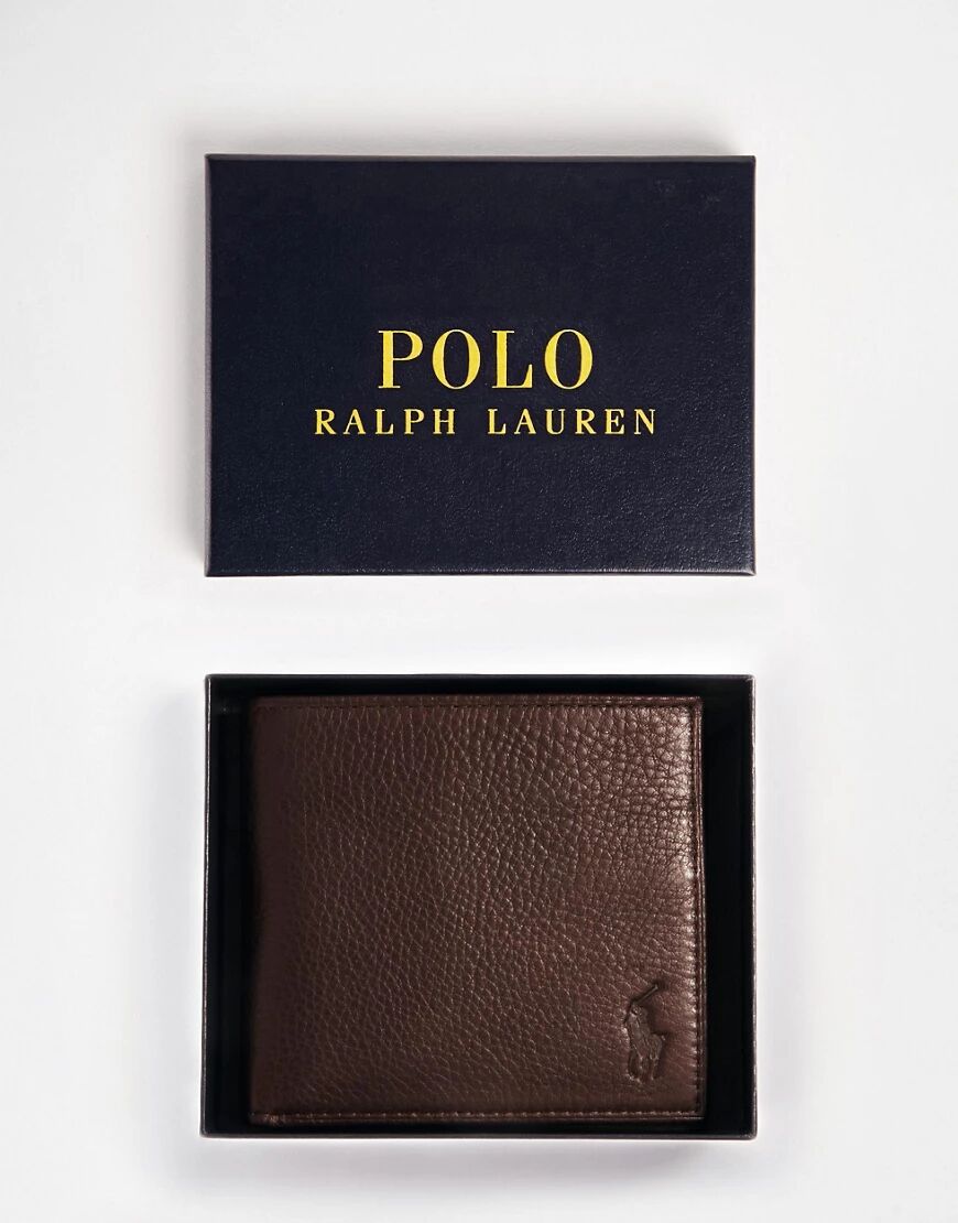 Polo Ralph Lauren leather billfold wallet in brown  Brown