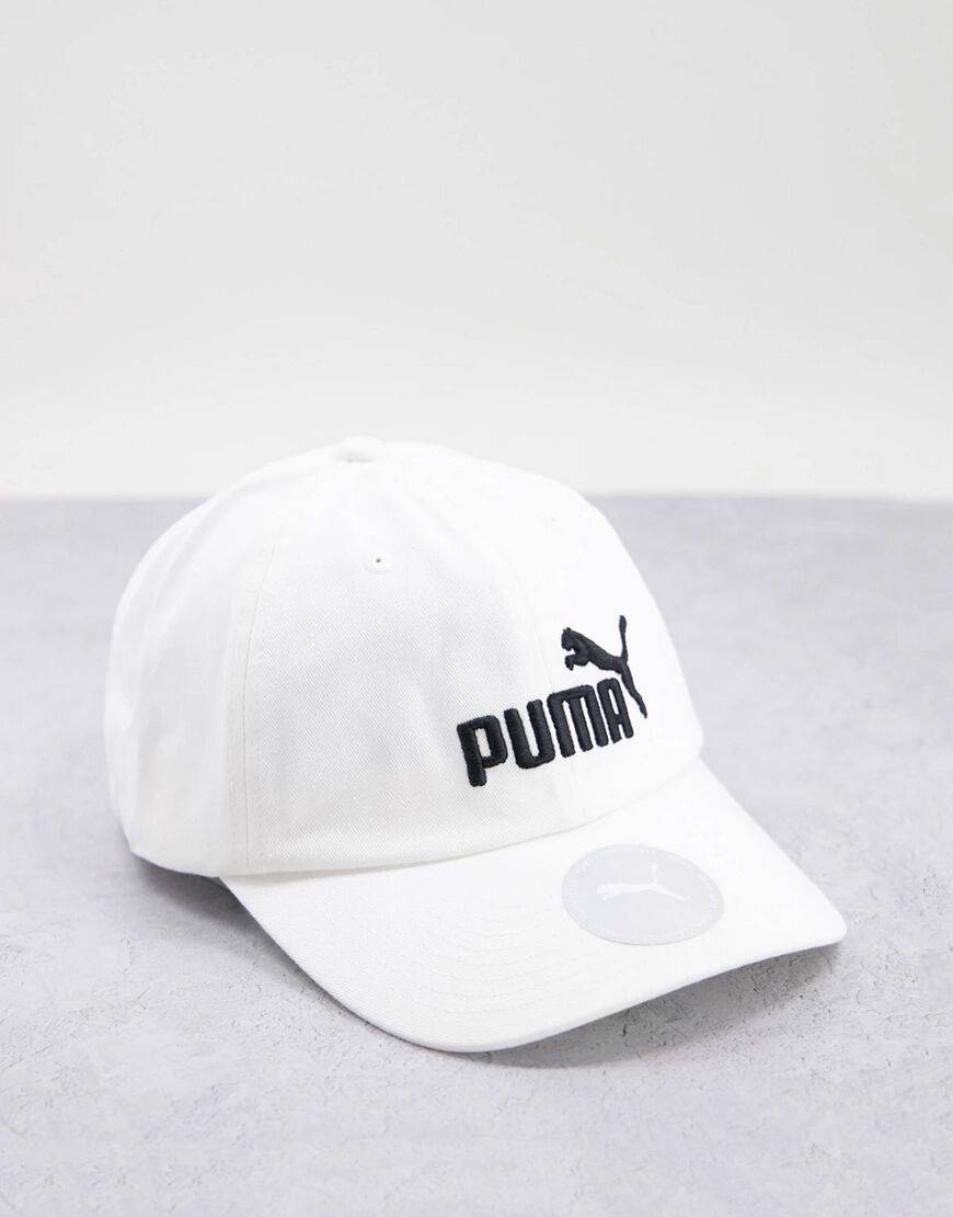 Puma essentials cap in white  White