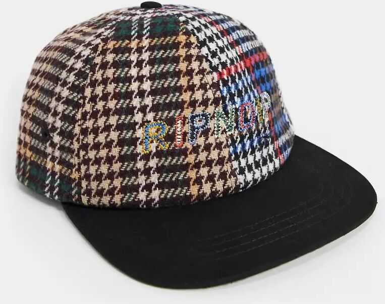 Rip N Dip RIPNDIP roygbiv plaid strap back cap in multi  Multi