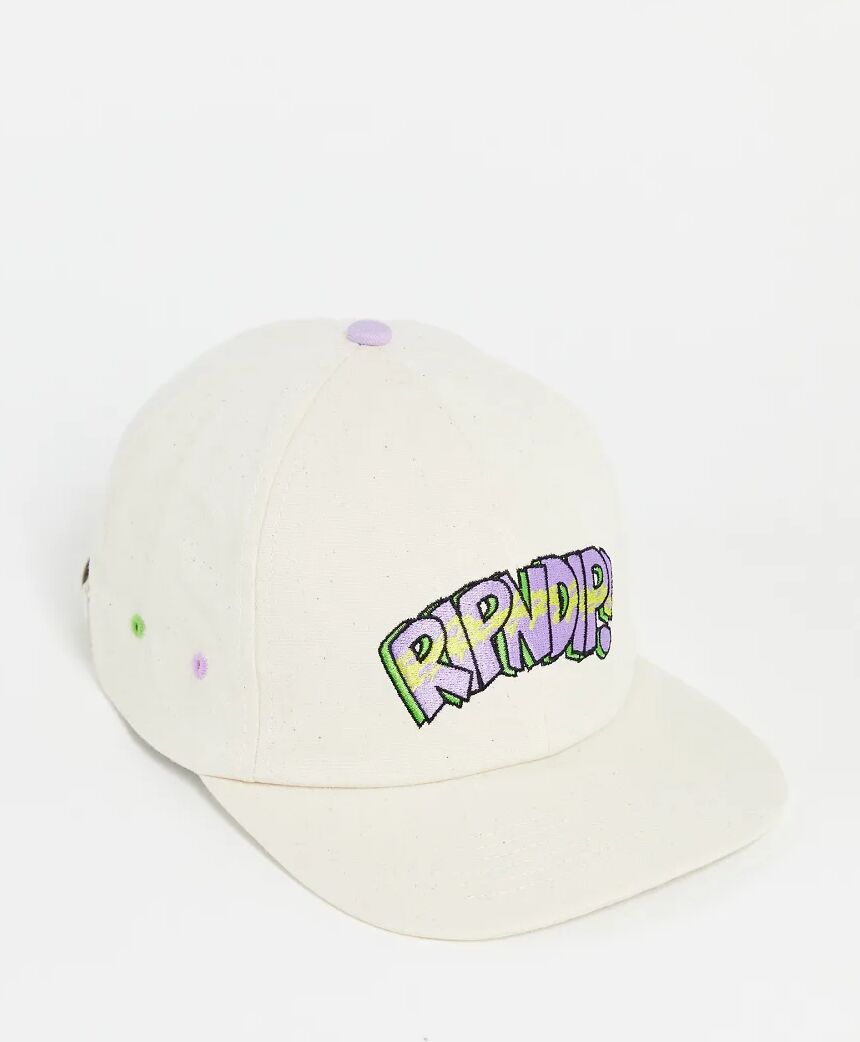 Rip N Dip RIPNDIP topanga bandit embroidered strapback cap in beige-Neutral  Neutral