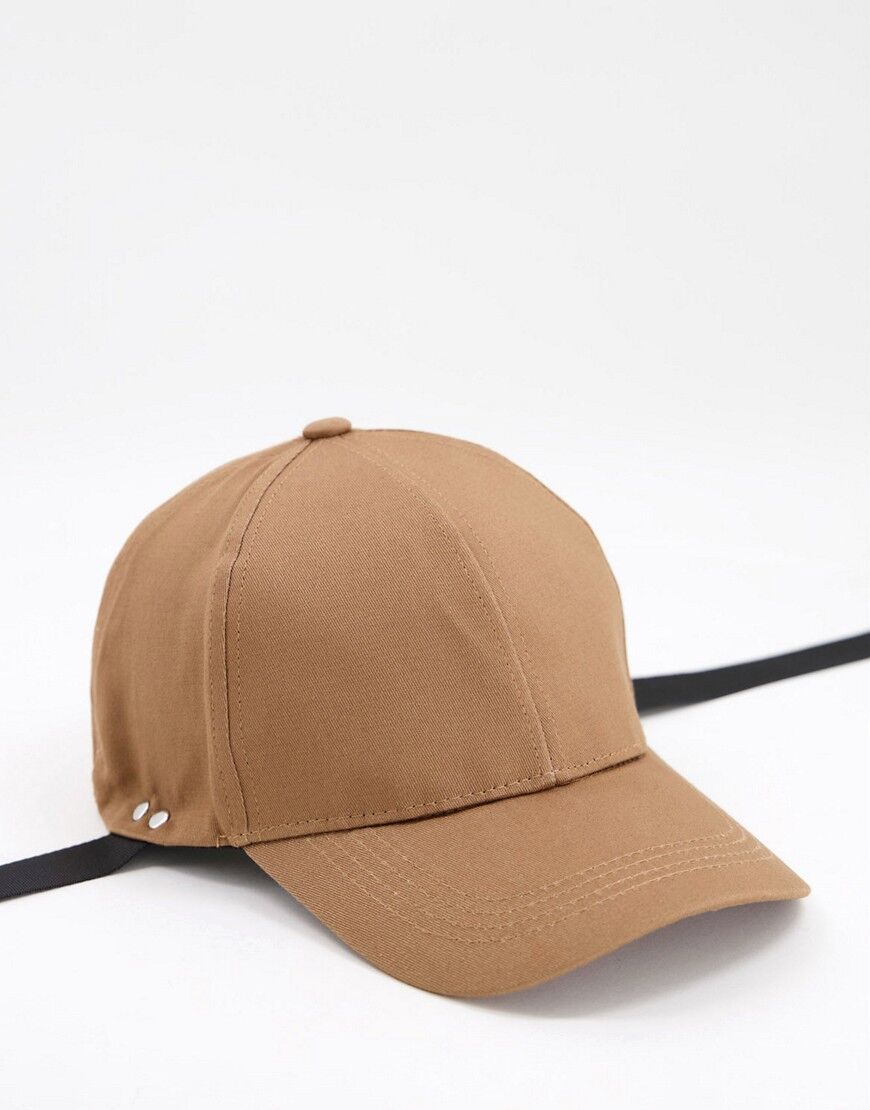 SVNX 5 panel cap with strap detail-Orange  Orange