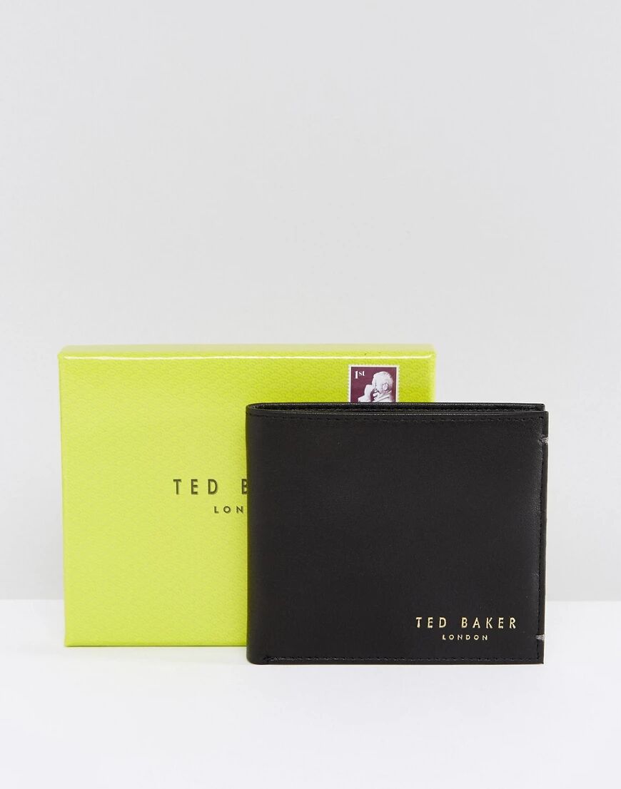 Ted Baker Antony leather billfold wallet in black  Black