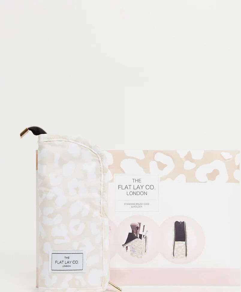 Flat Lay Company The Flat Lay Co. X ASOS Exclusive Standing Brush Case - Neutral Animal Print-No colour  No colour