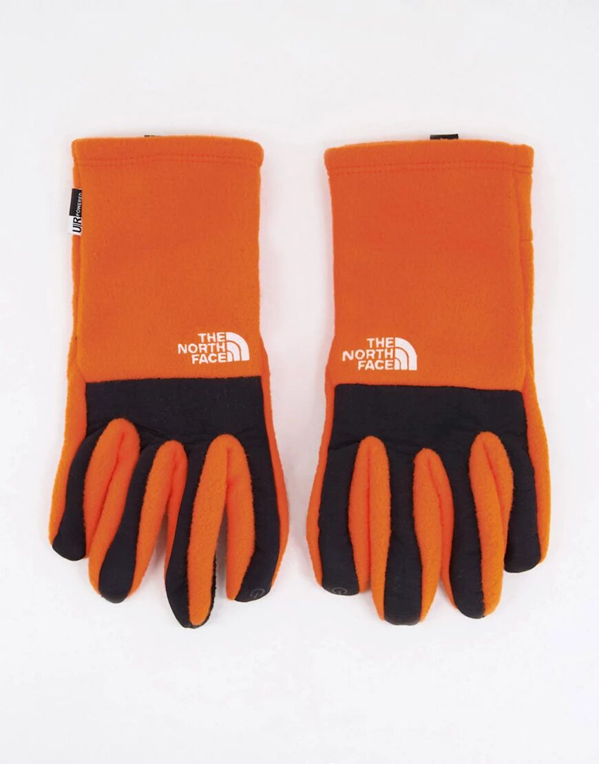 The North Face Denali Etip gloves in orange-Red  Red