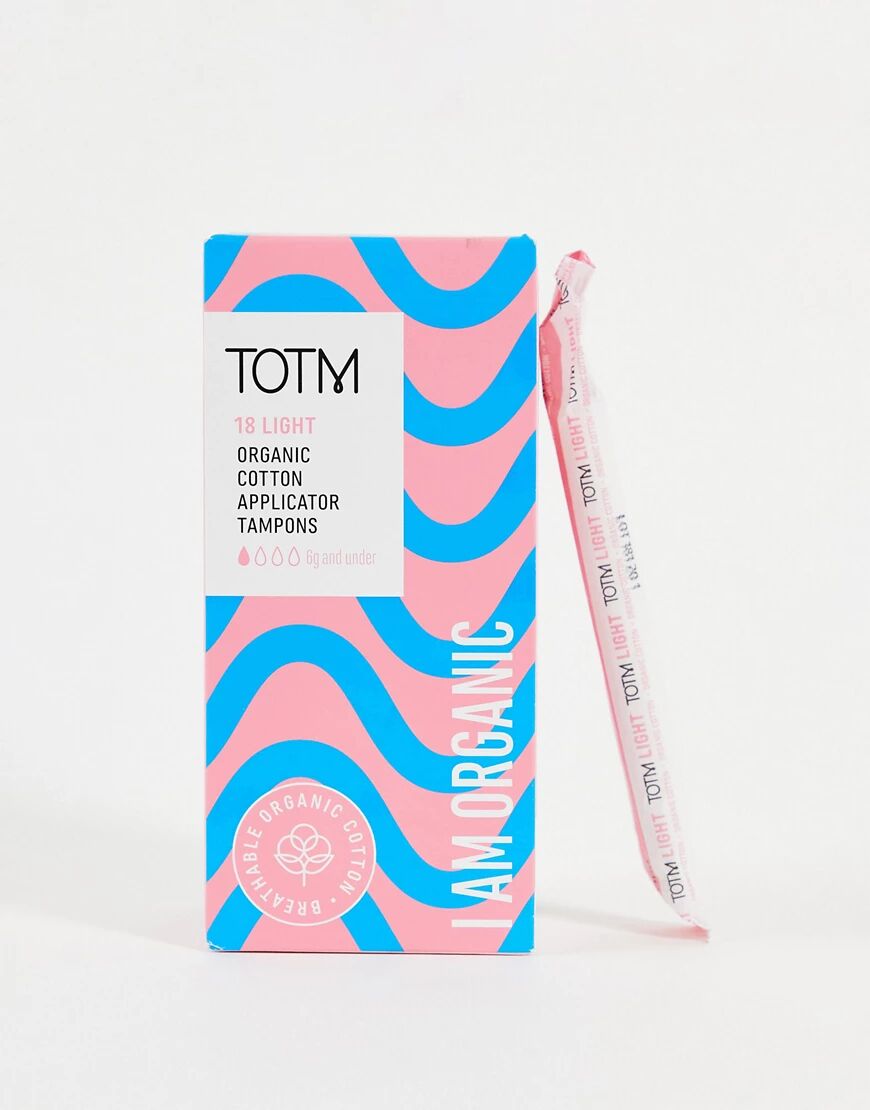 TOTM Organic Cotton Applicator Tampons Light - 18 Pack-No colour  No colour