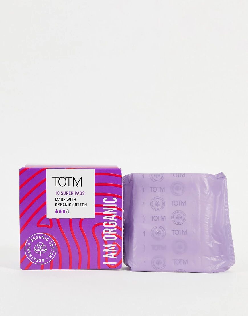 TOTM Organic Cotton Super Flow Pads - 10 Pack-No colour  No colour