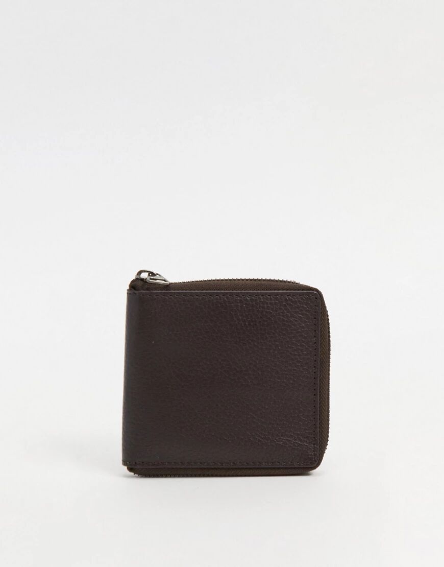 Urbancode leather ziparound wallet-Brown  Brown