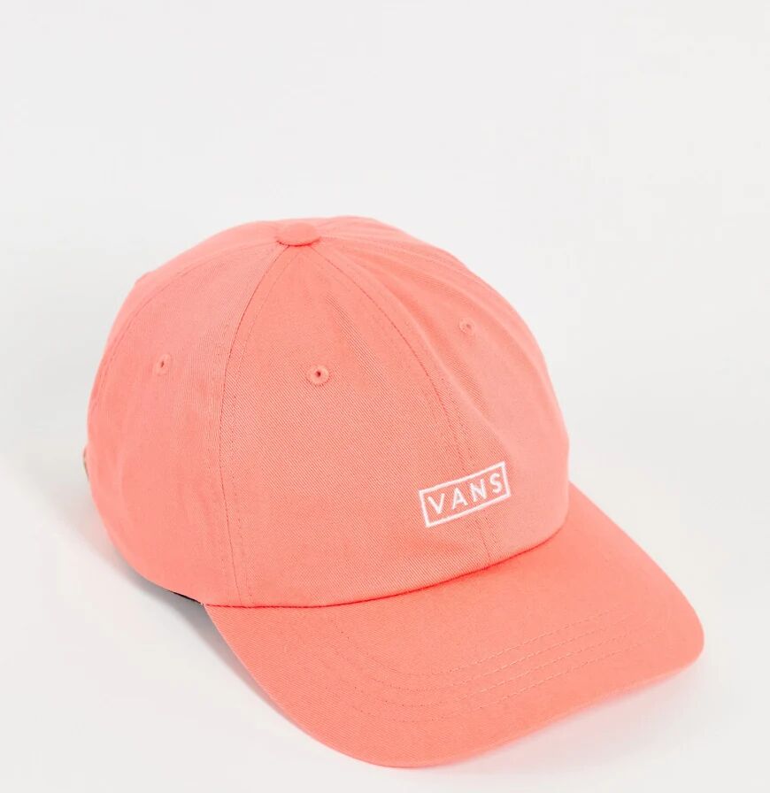 Vans curved bill jockey cap in coral-Pink  Pink