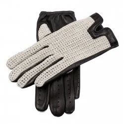 Dents Crochet Driving Gloves Black (M)