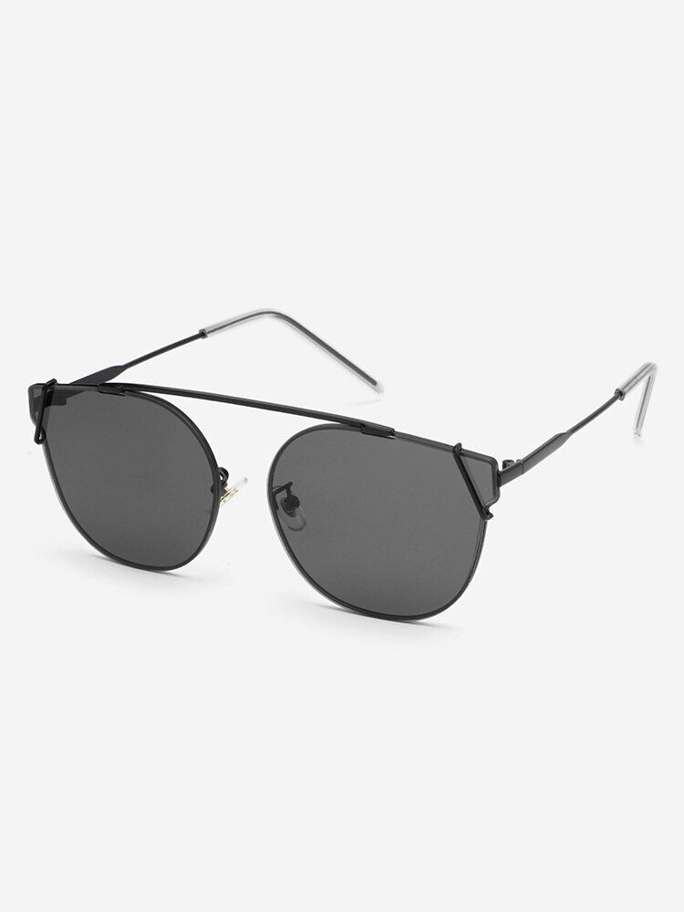 Newchic Unisex Metal Full Cat Eye Frame PC Lens Anti-UV Outdoor Sunshade Fashion Sunglasses