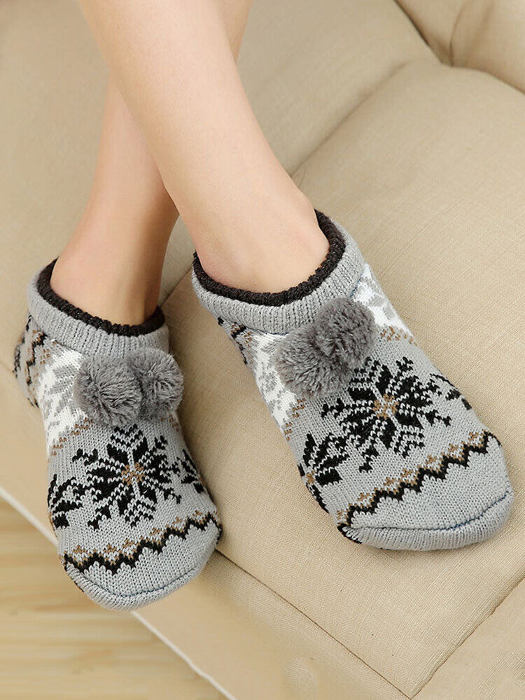 Newchic Unisex Thick Warm Floor Socks Home Non-slip Bottom Socks Breathable Soft Ankle Socks