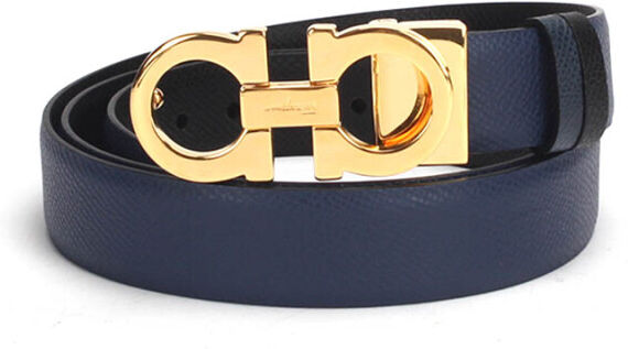 Salvatore Ferragamo Pre-owned Gancini Leather Belt Blå Female