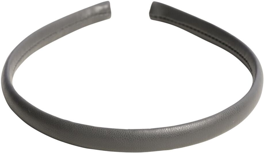 Dark Leather Hair Band Thin Grå Female