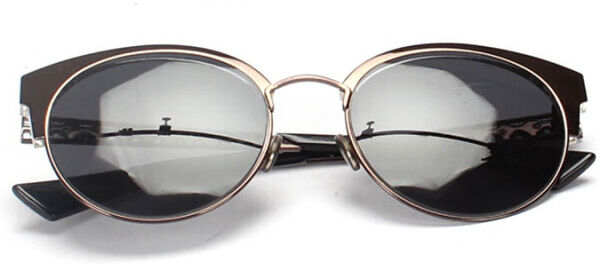 Dior Vintage Pre-owned Round Tinted Sunglasses Sort Female