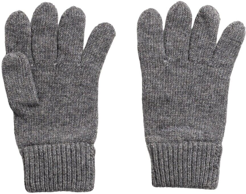 Gant Knitted Wool Gloves Hansker Grå Male