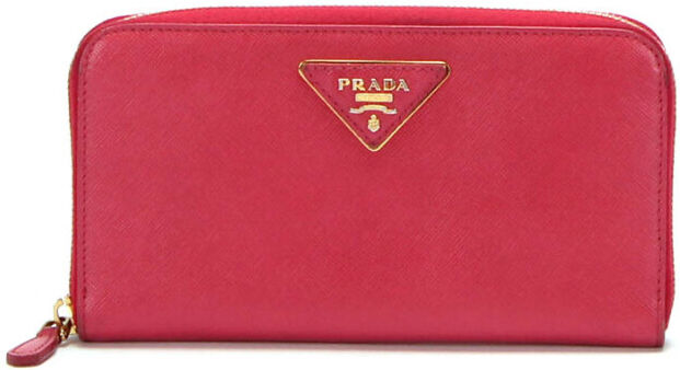 Prada Vintage Pre-owned Prada Round Fastener Purse Rosa Female