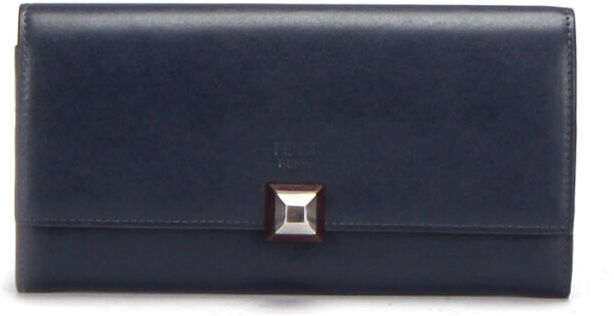 Fendi Vintage pre-owned Leather Long Wallet 8M0251 Blå Female