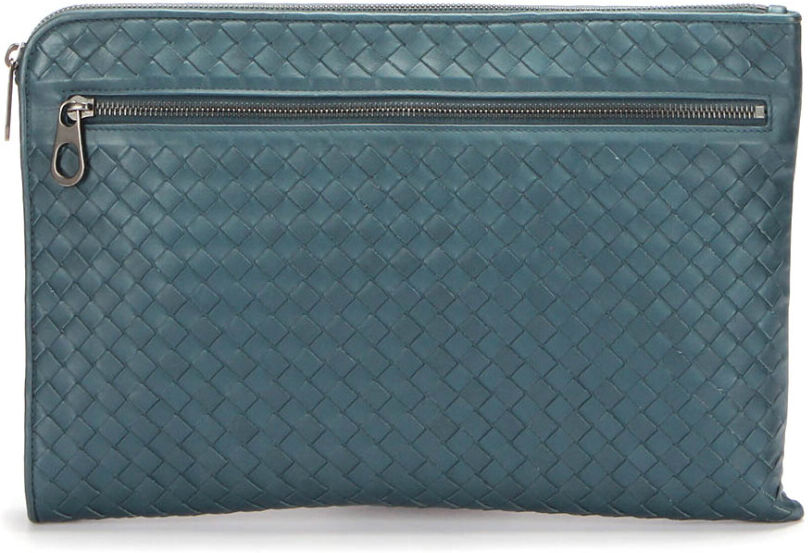 Bottega Veneta Vintage Pre-owned Intrecciato Documents Case Grønn Female