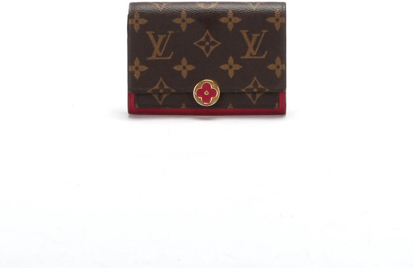 Louis Vuitton Vintage Pre-owned Monogram Flore Coquelicot Compact Wallet M64587 Brun Female