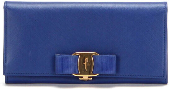 Salvatore Ferragamo Pre-owned Folded Wallet Blå Female