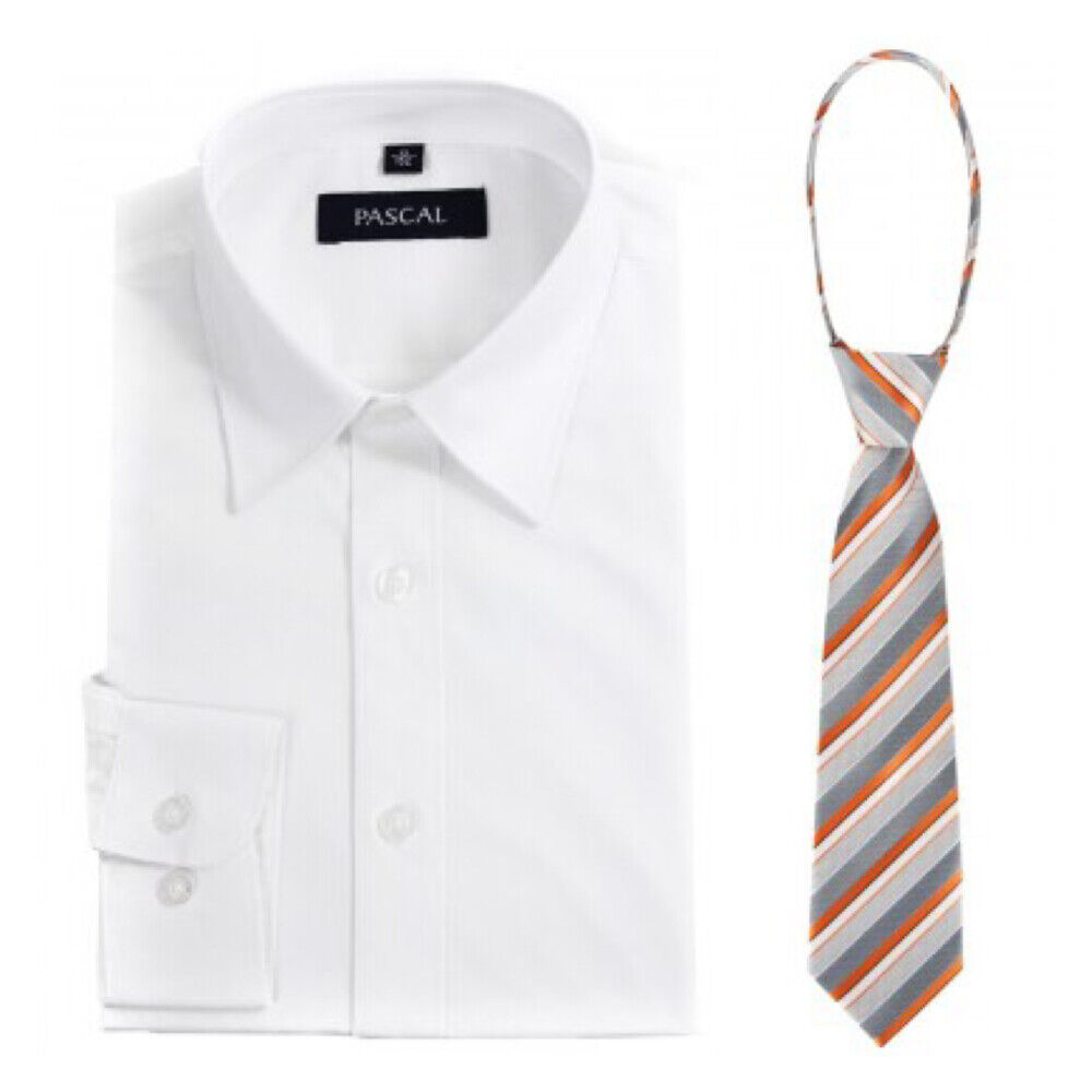 Pascal skjorte med slips Hvit Male