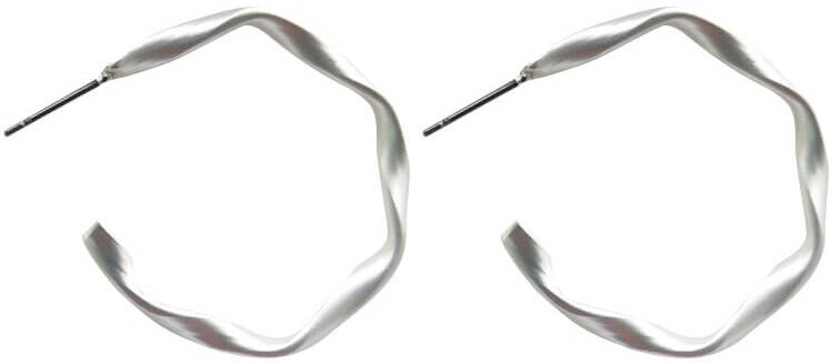 Everneed Maya My Twist Silver Hoop Earrings