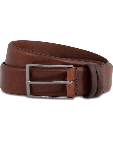 Boss Carmello Leather Belt 3,5 cm Medium Brown