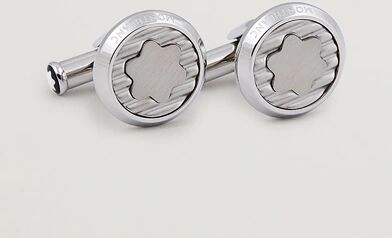 Montblanc Steel Cufflinks Corrugated Emblem