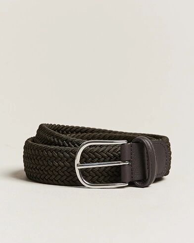 Anderson's Stretch Woven 3,5 cm Belt Green