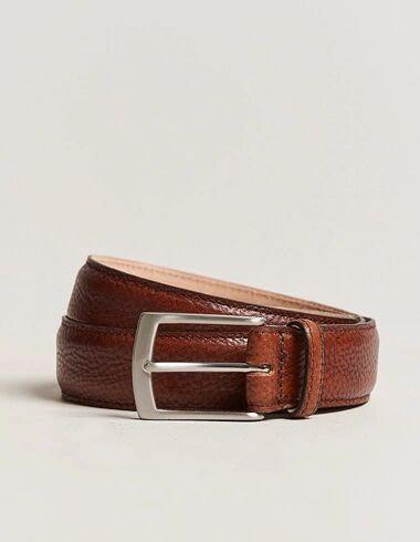 Loake 1880 Henry Grained Leather Belt 3,3 cm Mahogany