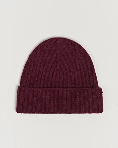 Amanda Christensen Rib Knitted Cashmere Cap Bordeaux