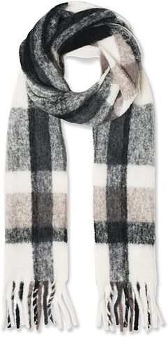 AMI Alpaca Scarf Beige Check