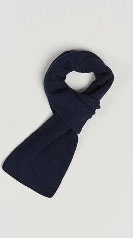 Piacenza Cashmere Short Loop Cashmere Scarf Navy