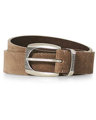 Brunello Cucinelli Plain Belt Brown Suede