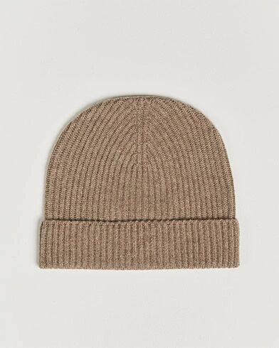 Johnstons of Elgin Cashmere Ribbed Hat Otter