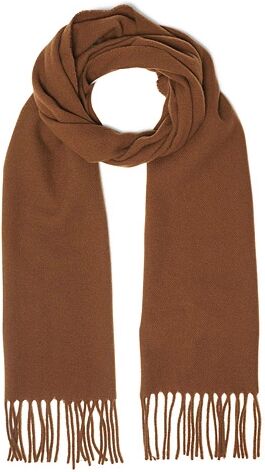 J.Lindeberg Champ Solid Wool Scarf Penny Brown