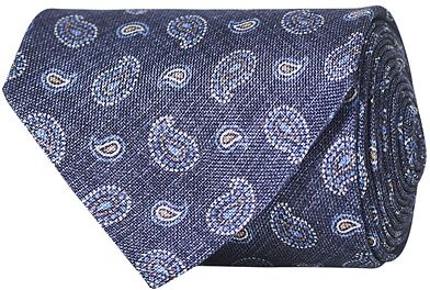 Amanda Christensen Silk Printed Paisley 8 cm Tie Navy