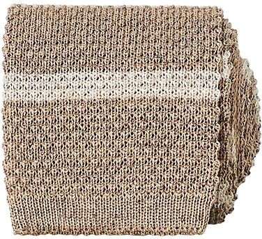 Brunello Cucinelli Knitted Tie Beige