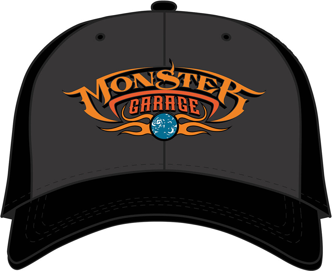 Monster Garage Basic Logo Roundbill Snapback Cap M Svart Grå