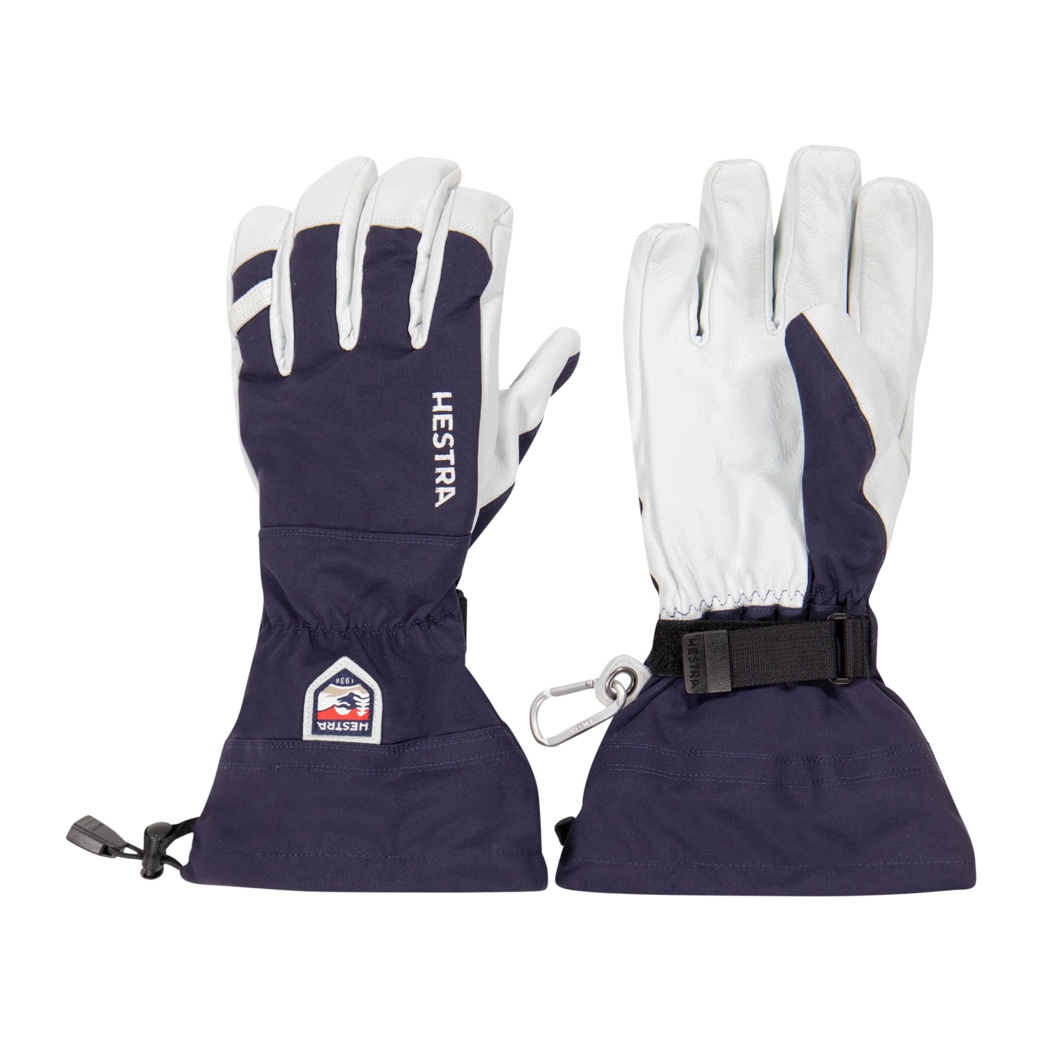 Hestra Army Leather Heli Ski Glove, skihanske 9 navy