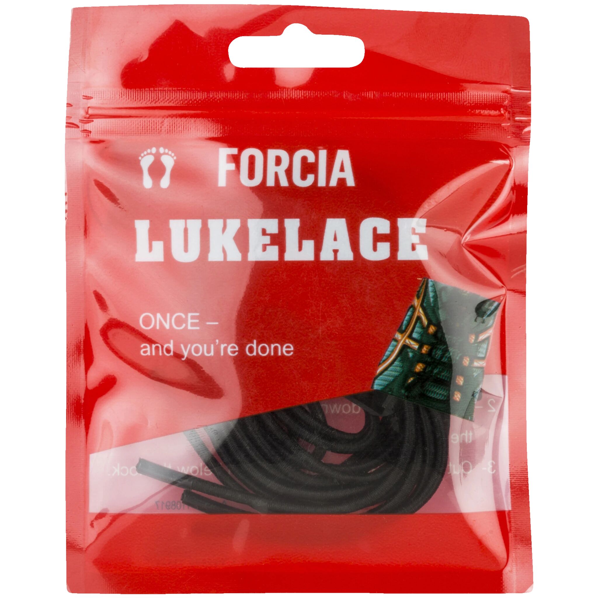 Forcia LukeLace, elastiske skolisser Onesize Black