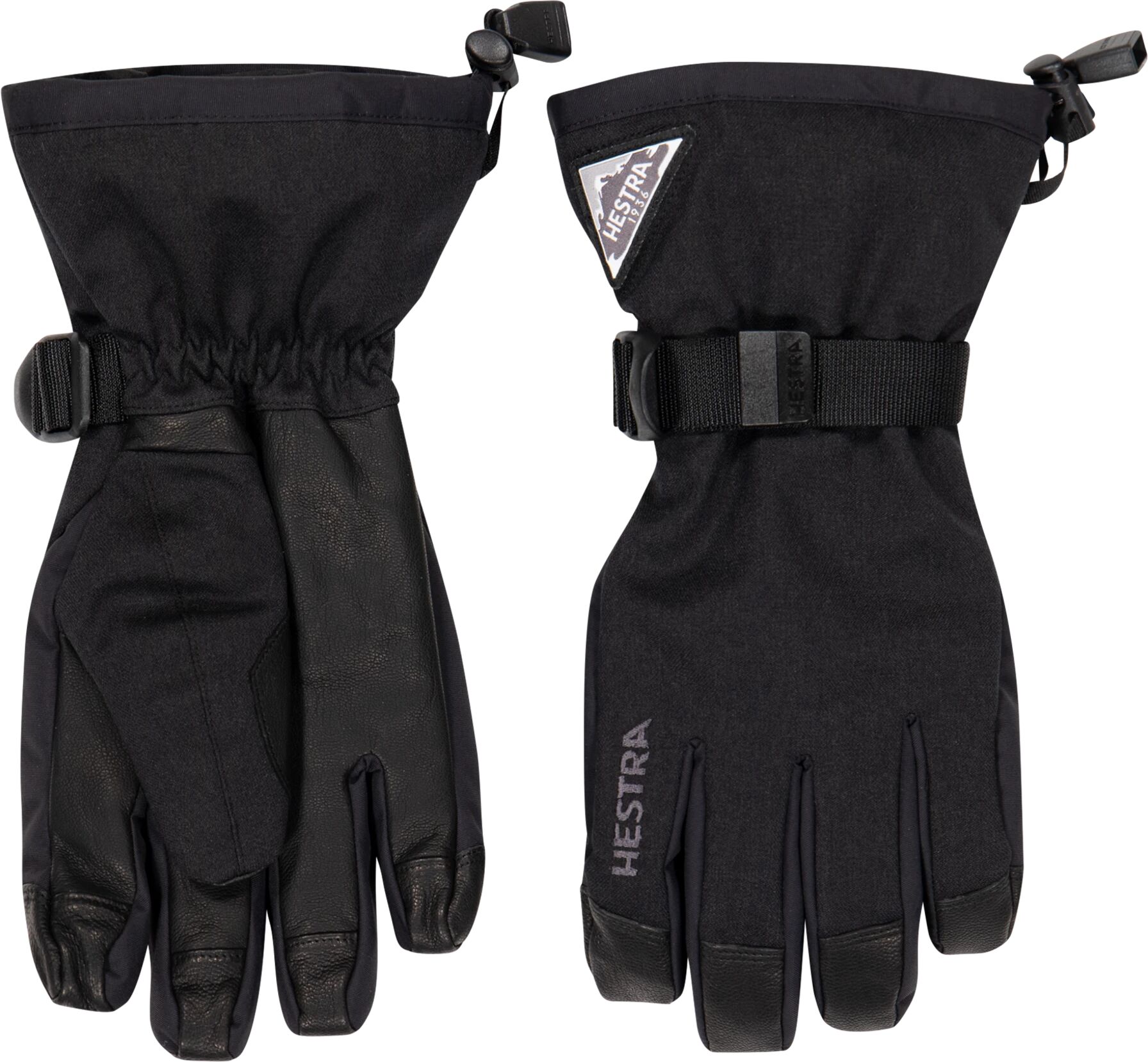 Hestra Powder Gauntlet glove, alpinhanske unisex 6 BLACK