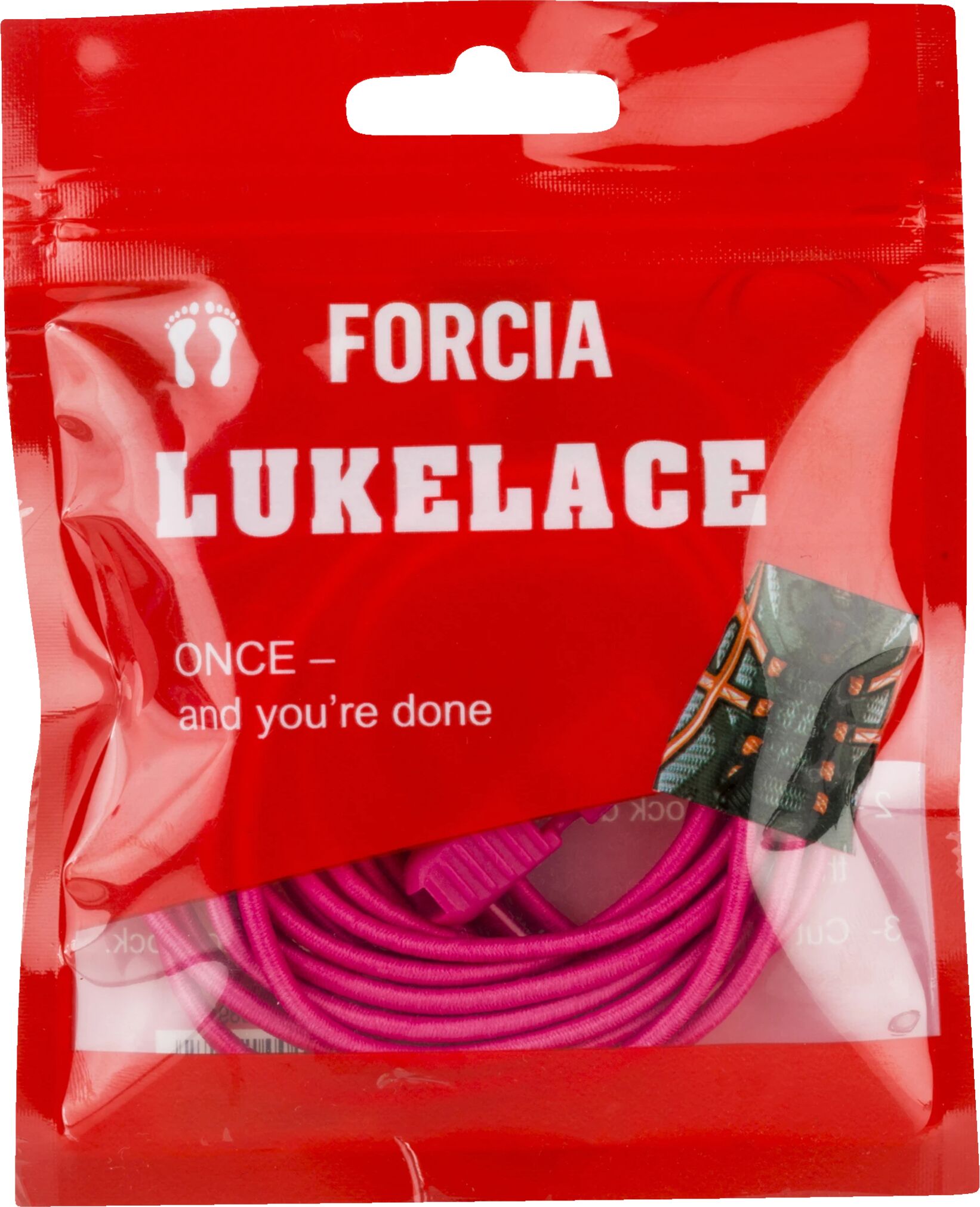 Forcia LukeLace, elastiske skolisser Onesize Pink