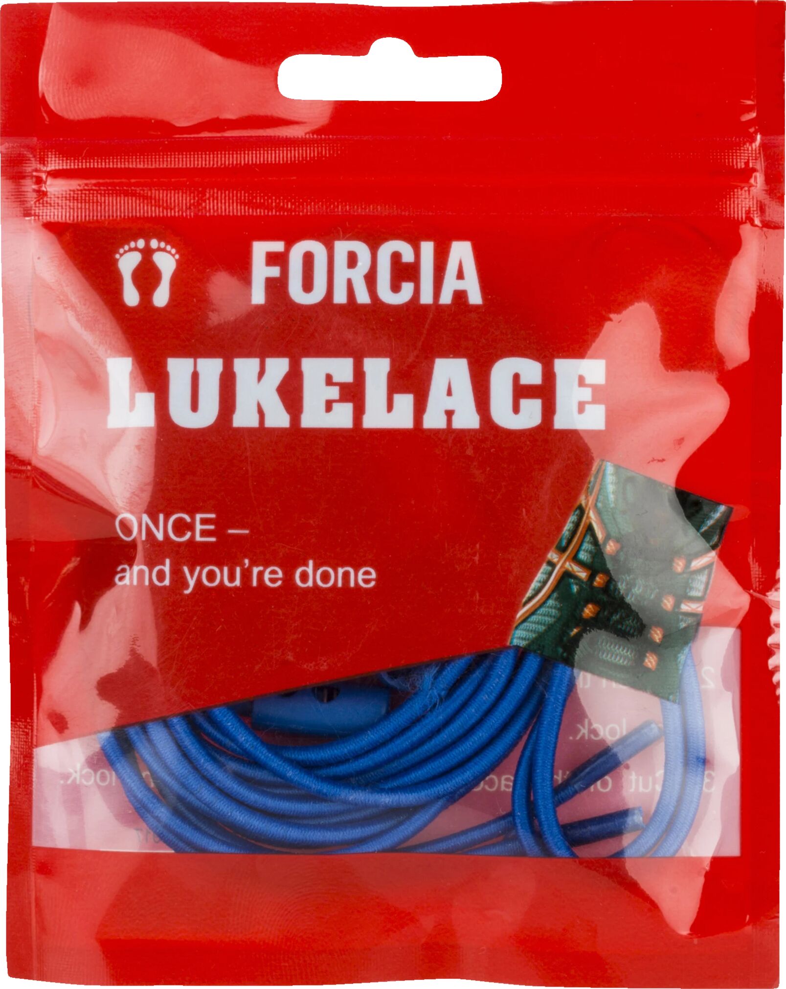 Forcia LukeLace, elastiske skolisser Onesize Blue