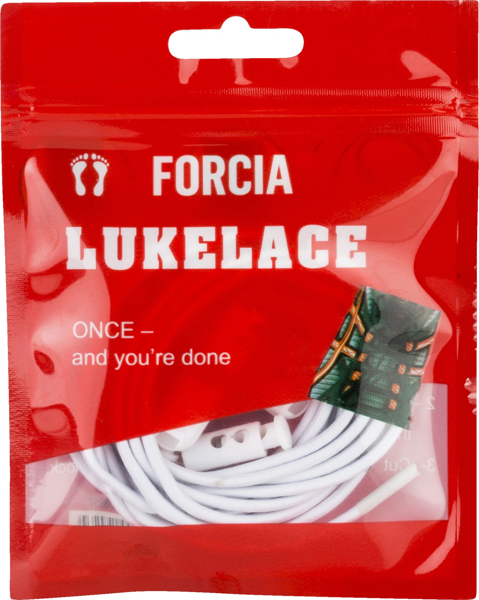 Forcia LukeLace, elastiske skolisser Onesize White