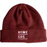 ROME STACKED BEANIE BURGUNDY One Size  - BURGUNDY - unisex