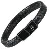 James Hawk Leather Bracelet - Czarny , L