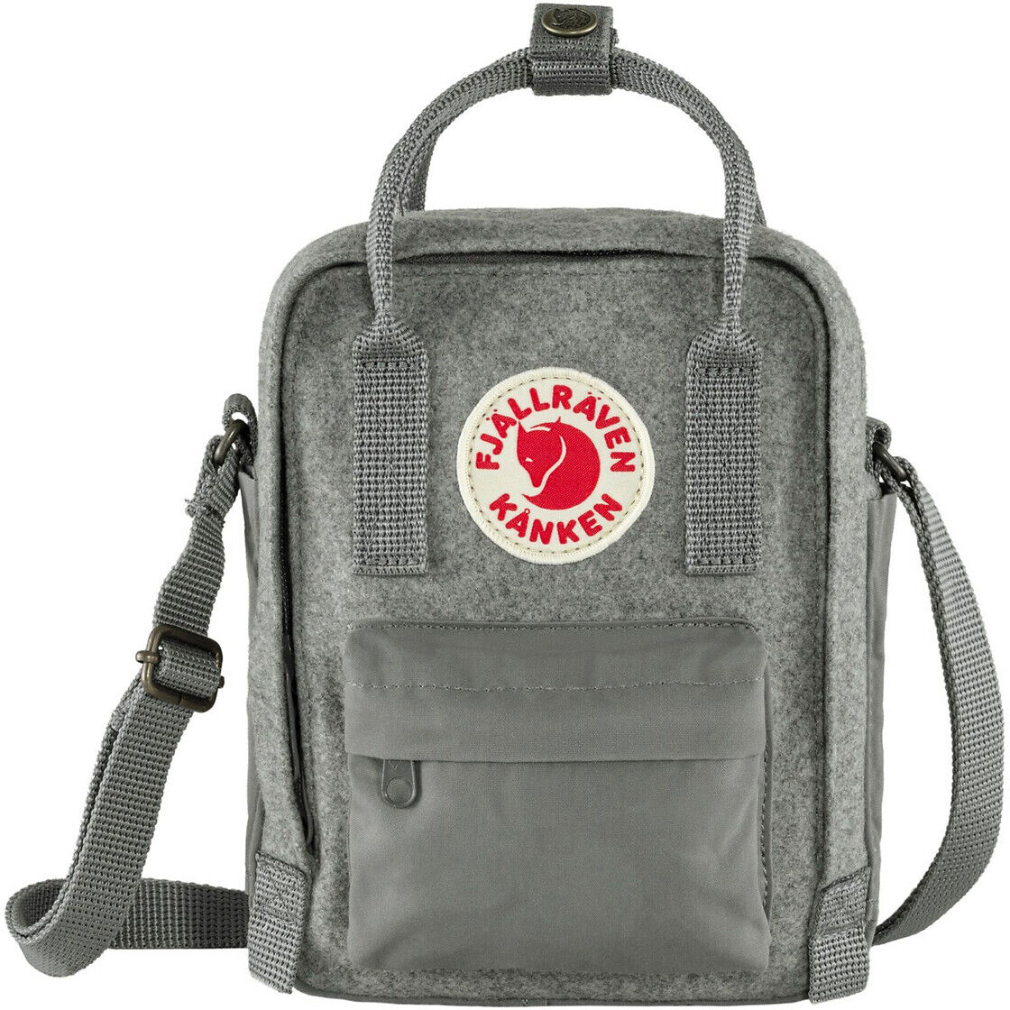 Fjallraven Bolsa com alça a tiracolo, em lã, KÄNKEN RE WOOL SLING   Cinzento